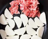長芋と豚肉の麺つゆ炒め作り方2写真
