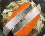 鮭とごぼうと舞茸の炊き込みご飯作り方6写真