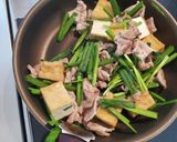 節約食材で！豚こまと厚揚げの辛みそ炒め作り方4写真