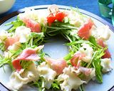 はなびらたけ&水菜,生ハムのリースサラダ作り方5写真