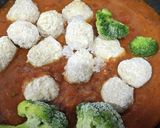 冷凍肉団子＆パウチミートソース丼作り方2写真