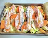 【簡単！】鮭と野菜のオーブン焼き作り方4写真