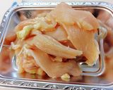 鶏むねガリジン照り焼き丼。作り方1写真