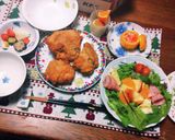 ベビーリーフでクリスマスリースのサラダ作り方6写真
