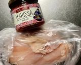 クリスマス風ハリッサローストチキン作り方1写真