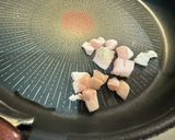 ゴロゴロ豚ロースのパクチーチャーハン作り方3写真
