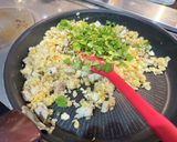 ゴロゴロ豚ロースのパクチーチャーハン作り方9写真