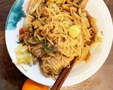 お一人様！市販焼きそばでクリームパスタ風作り方3写真