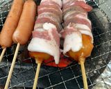 簡単　肉巻きみたらし　時短バーベQ作り方4写真