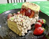 99円のロールケーキでブッシュドノエル作り方5写真
