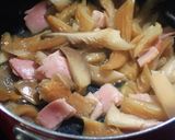 オソムキタケとヒラタケの汁なし麺作り方2写真
