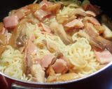 オソムキタケとヒラタケの汁なし麺作り方4写真