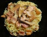 オソムキタケとヒラタケの汁なし麺作り方5写真