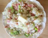 100円以下☆受験生☆夜食☆大根の葉炒飯作り方3写真