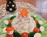 クリスマスツリーのポテトサラダ作り方5写真