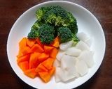 冬野菜のサラダ～人参ドレッシング～作り方1写真
