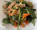 豚肉と空芯菜のオイスター炒め作り方3写真