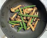 メカジキとシメジとインゲンのバター焼き作り方3写真