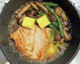 メカジキとシメジとインゲンのバター焼き作り方4写真