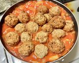 トマトソース煮肉団子ツリー*↟⍋*↟⍋*作り方5写真
