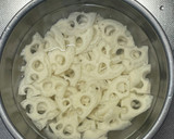 ハムとレンコンのオイマヨ炒め作り方1写真