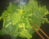 ナンプラーだけ　　ほうれん草の油炒め作り方3写真