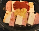 豆腐ランチョンミートチゲ作り方2写真