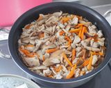 不器用鶏ごぼうシメジ舞茸ご飯作り方3写真