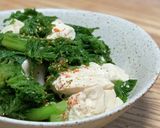 からし菜／わさび菜と豆腐のサッと煮作り方3写真
