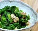 からし菜／わさび菜と豆腐のサッと煮作り方4写真