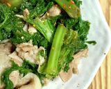 からし菜／わさび菜と豆腐のサッと煮作り方5写真
