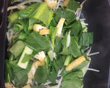 給食の「小松菜ともやしの炒めもの」♡和風作り方3写真