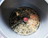 アジアン粥★5分で！カニカマ＆梅干和風粥作り方1写真