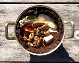 ▲山ごはん▲牡蠣缶で土手鍋作り方1写真