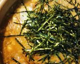 キムチ鍋の〆●海苔玉子雑炊作り方3写真