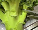 ブロッコリーと搾菜豚肉炒め作り方1写真