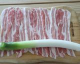 白ネギの豚巻き照り焼き作り方1写真