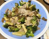 ブロッコリーと搾菜豚肉炒め作り方11写真