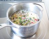 白だし×味噌で優しい【白だしおじや】作り方3写真