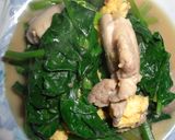 肉団子と青菜と卵でオイスターチーズ煮作り方9写真