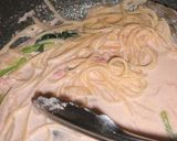たらことほうれん草のクリームパスタ☆作り方4写真
