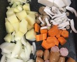 給食の「ポトフ」♡コトコト煮込むだけ温か作り方1写真