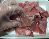 鮪のニンニク醤油風味作り方1写真