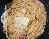 キノコたっぷり？ウニボナーラ作り方4写真