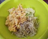 カリフラワーともやしの炒り卵和え作り方5写真