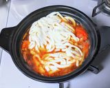 牛肉トマトのとろ〜りチーズうどん作り方6写真