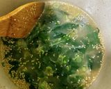 焦がしネギのわかめスープ作り方6写真