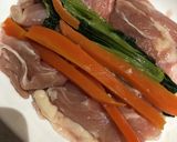 おせち　鳥肉巻き　巻き方作り方1写真