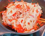 カロリー抑えた筋トレ飯!きんぴら蓮根!作り方7写真