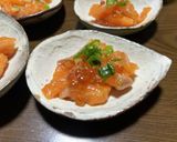 サーモンといくらの生醤油麹和え作り方3写真